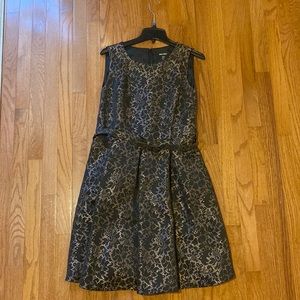 Black and Copper Formal Mini Dress